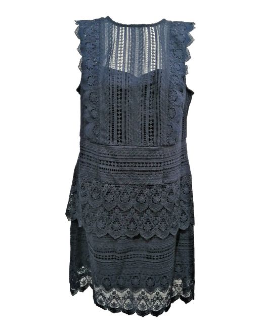 Monsoon BNWT Navy Laced Dress 18 in Dark Blue | Stylemi