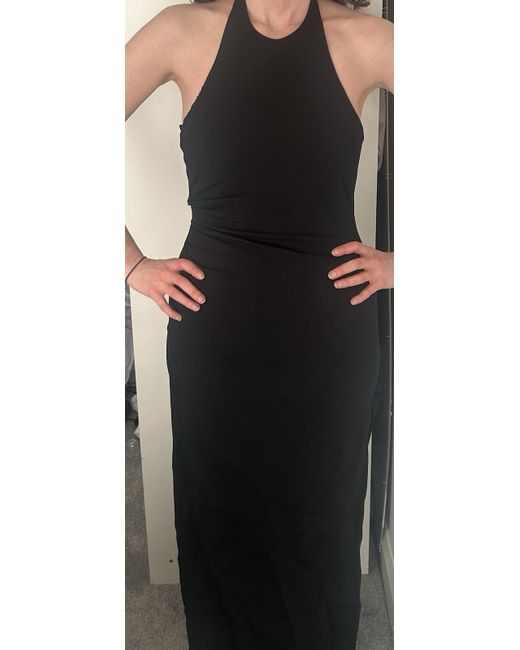 Mango CAPSULE Draped halter-neck dress with flower motif