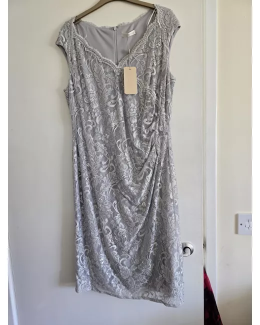 slim fit dress slacks JACQUES VERT BLACK & CREAM PRINT SPECIAL OCCASION DRESS SIZE 10 – Whispers  Dress Agency main image 1