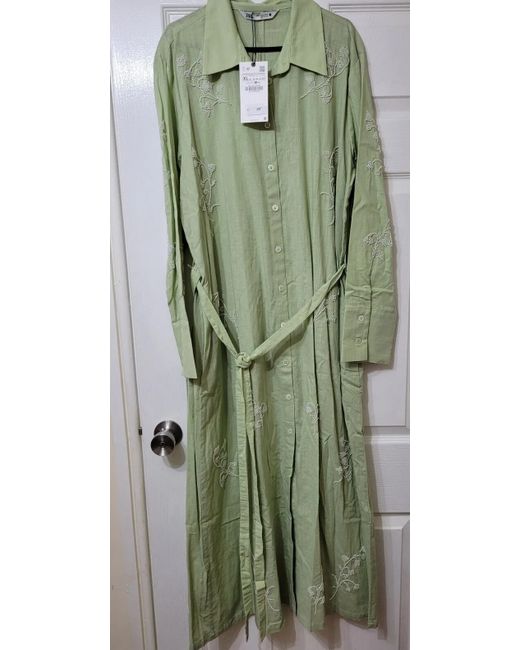 zara beaded shirt dress THE BEADED TRIM DRESS BLACK main image 1