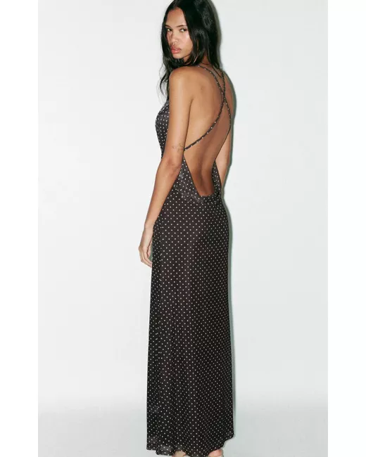 strapless open back dress Red Slinky Open Ruched Back Midi Dress | Dresses