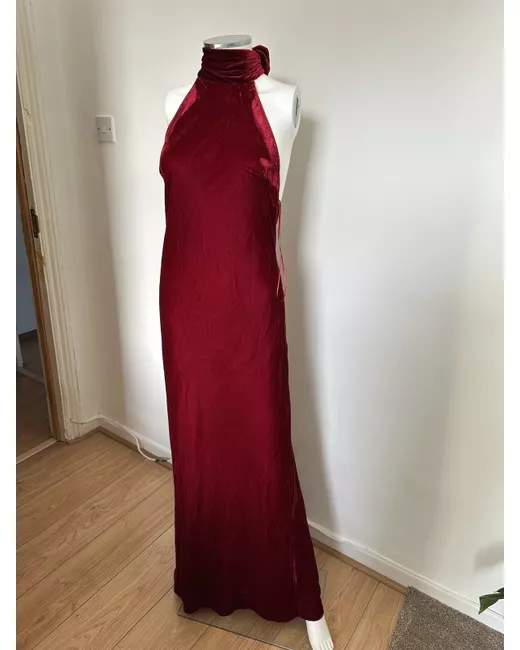 Zara Long Satin Halter Dress- | Stylemi