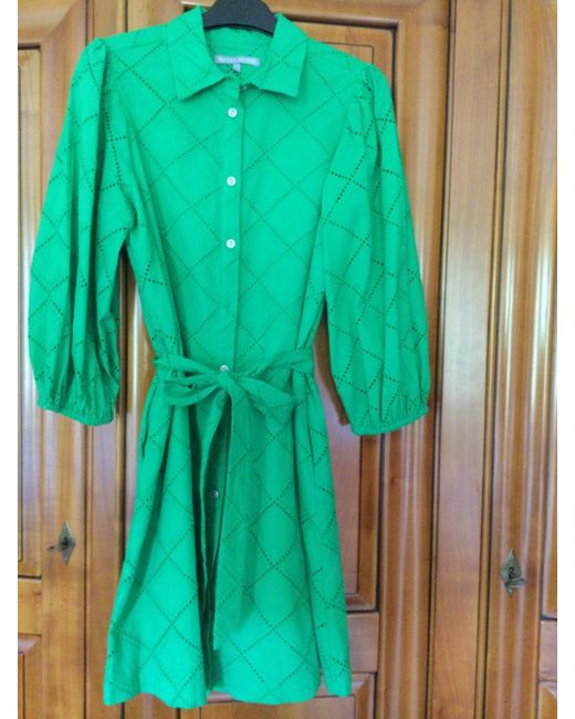 lime green dress summer Lime Ribbed Puff Sleeve Everyday Dress Green / 7/8 main image 0
