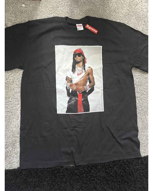 Supreme × Playboi Carti フォトプリントTシャツ Supreme Playboi Carti Tシャツ | ブラック | FARFETCH JP