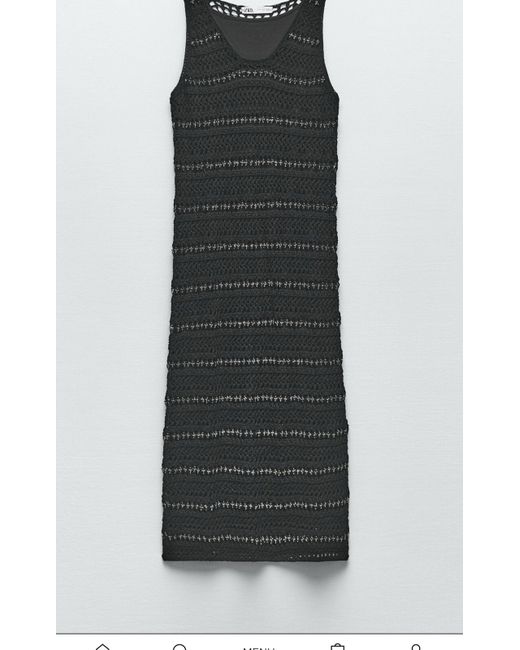 Zara Nwt Ss23 Zw Fitted Metallic Dress Xs 9632/242 in Silver | Stylemi
