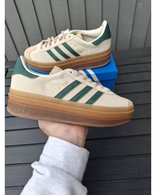 adidas gazelle silver green womens Adidas Gazelle Bold 'Cream Collegiate Green' (Women's) – The Attic main image 0