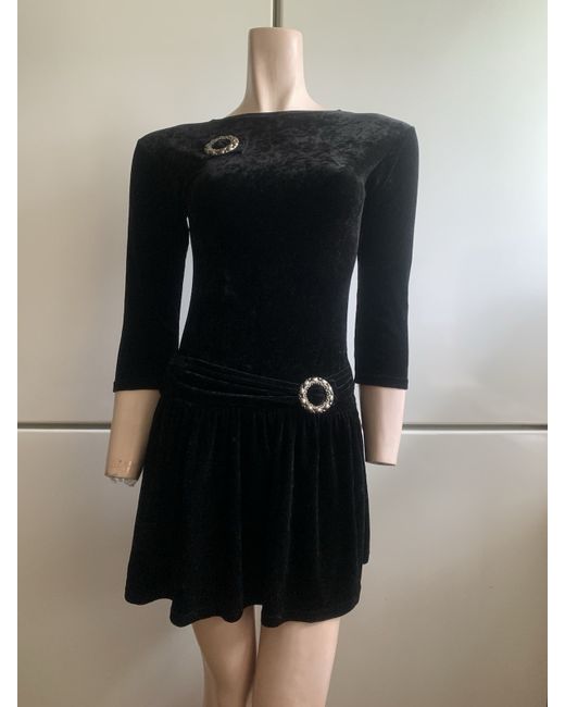ganni black velvet dress Rent Ganni Black Velvet Maxi Dress