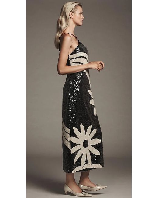gold strapless brocade midi dress with pockets Mac Duggal Women's Strapless Brocade Midi Dress with Pockets
