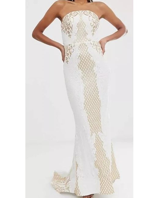 Bariano Dress and gold 12 cami strap sequin gown RRP 399 in Black | Stylemi