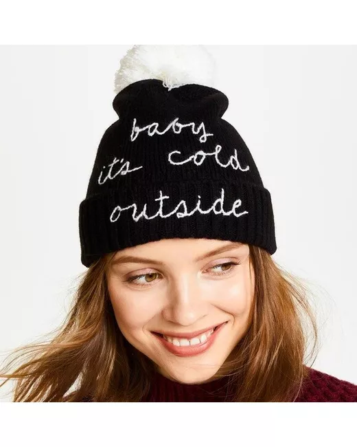 Kate Spade Pink Beanie with Pom Pom \