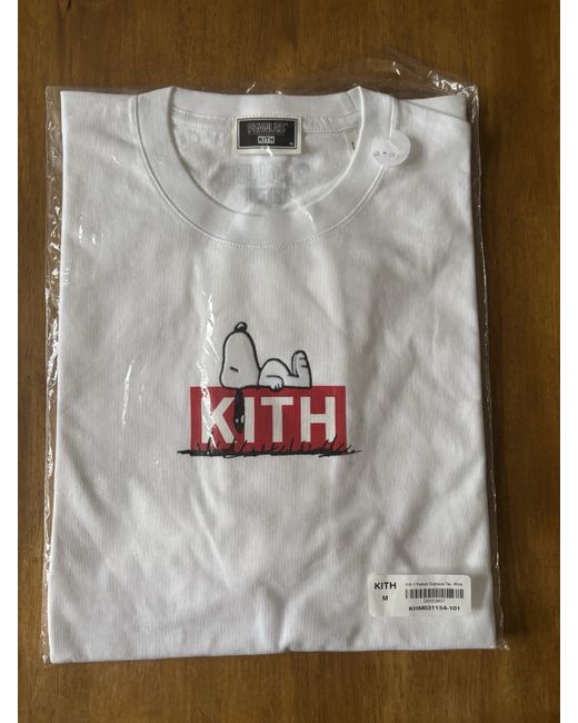未使用 KITH × PEANUTS DOGHOUSE TEE Lサイズ ホワイト KHM031154-101