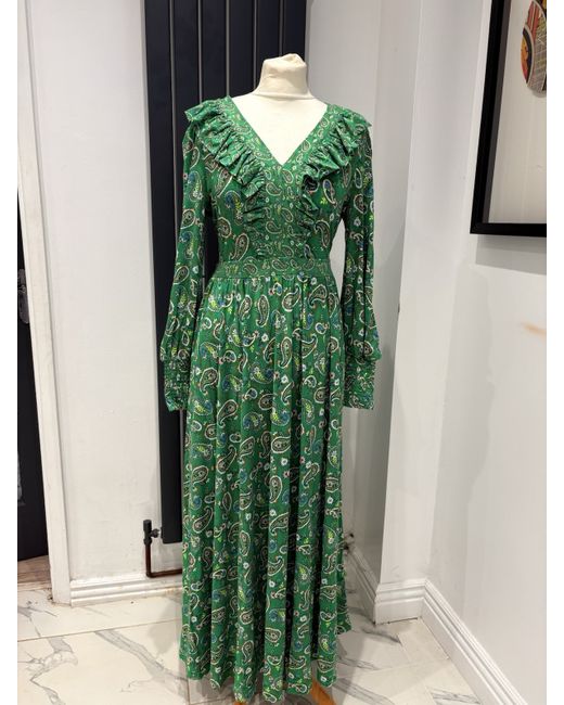Boden Ruffle Jersey Paisley Maxi Dress 12R | Stylemi