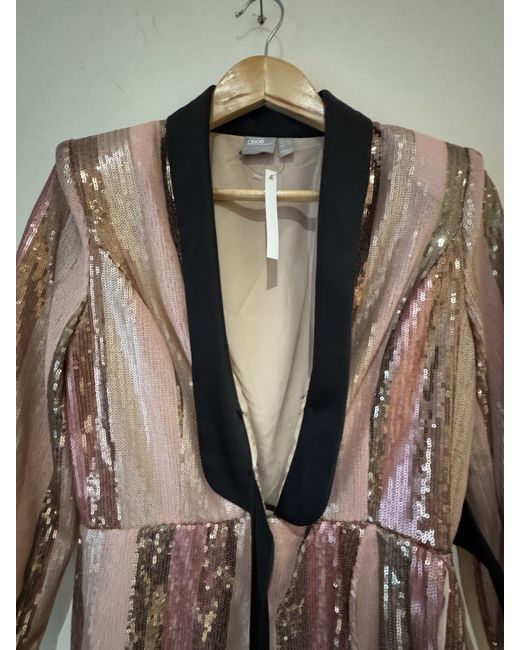 Glamorous S 10 Rose Gold Sequin Party Dress Asos Evening Bnwt 48 BB1 in Pink  | Stylemi
