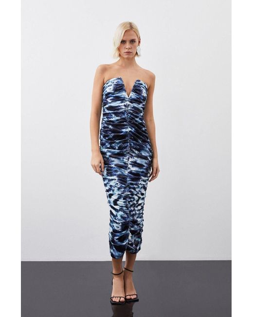 karen millen blue bodycon dress Karen Millen main image 0