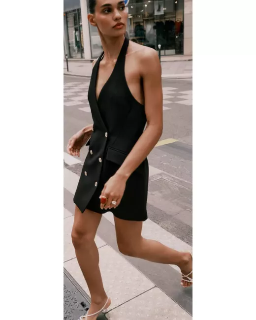 Zara Long Halter Neck Dress- | Stylemi