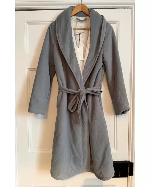 knee length dresses for ladies Women's Blue Jacquard Short Dressing Gown main image 1