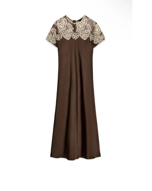 brown zara lace dress Zara NWT Brown Geometric Square Neck Keyhole Long Sleeve Mini Bodycon  Brie