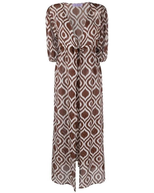 Norah Ikat Print Maxi Dress