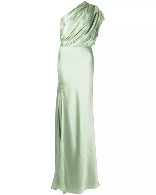 green emerald velvet dress Open Back Long Sleeve Gown