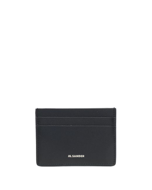 logo-print leather wallet