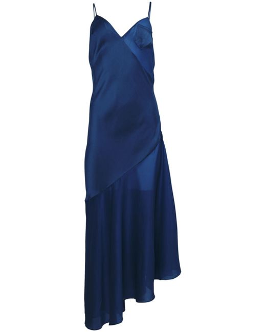 princess polly baby blue dress fleur du mal Asymmetrical Cowl Slip - Creme