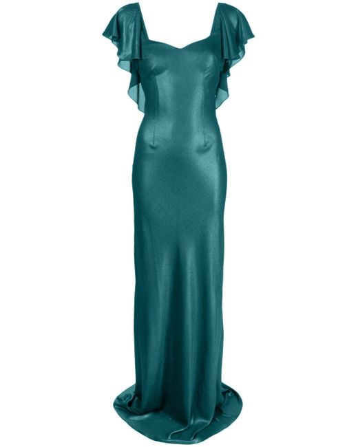 princess polly baby blue dress Halter Bustier Lace Mermaid Maxi Dress Blue
