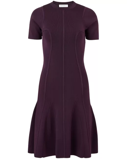 Nina Ricci peplum midi dress in Red | Stylemi