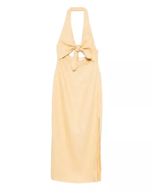 Sir. Breeze striped ruched mesh midi dress in Multicolor | Stylemi