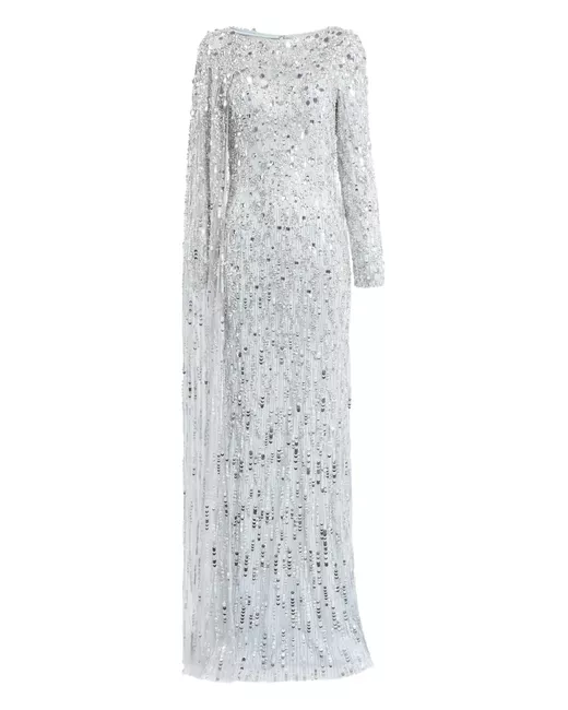 sachin and babi light blue dress Empress Embellished Tulle-paneled Crepe Gown  On Sale Now with Up to 60%  Off