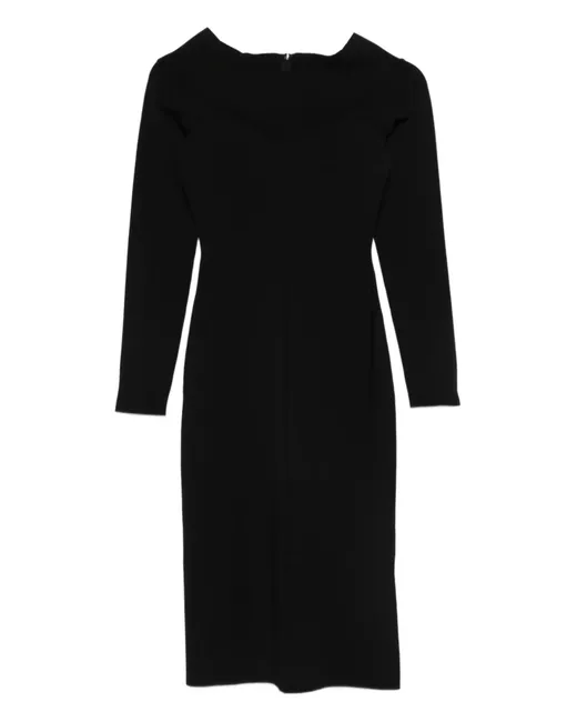 princess polly baby blue dress Stretch Viscose Off-The-Shoulder Midi Dress in BLACK - Sale