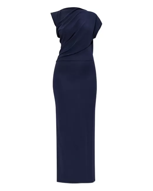 princess polly baby blue dress REISS Emma Denim Fit-and-Flare Midi Dress