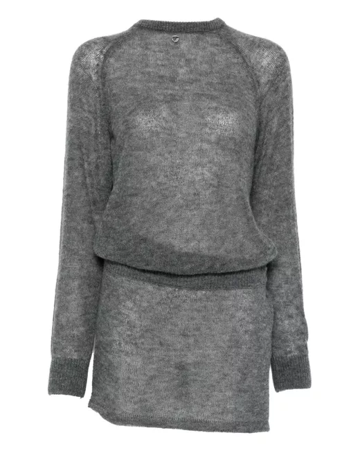 square neck knit midi dress MIYHAA
