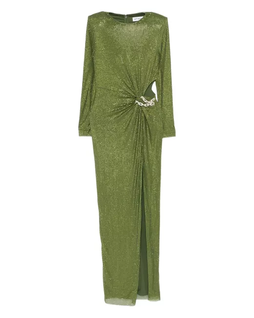 slim fit dress slacks Burgundy Rhinestone Drape Midi Dress  self-portrait-EU