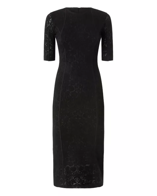Pinko Arame crew-neck midi dress in Black | Stylemi