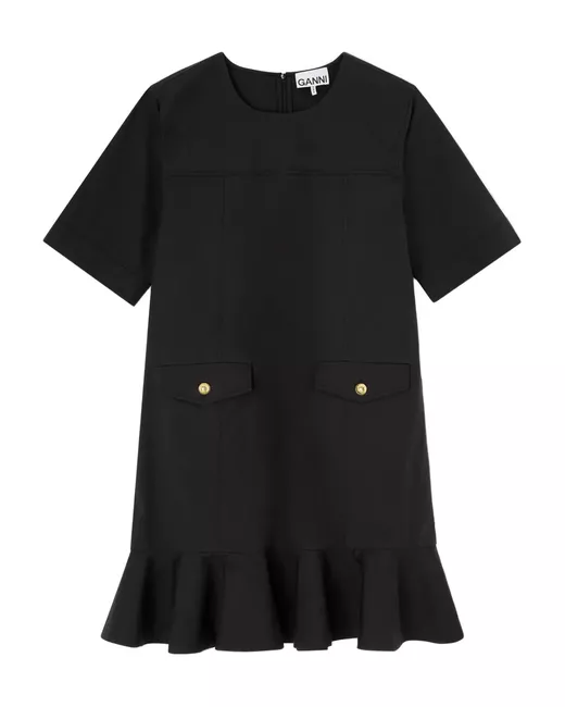 princess polly baby blue dress Ganni Bonded Mini Dress in Black