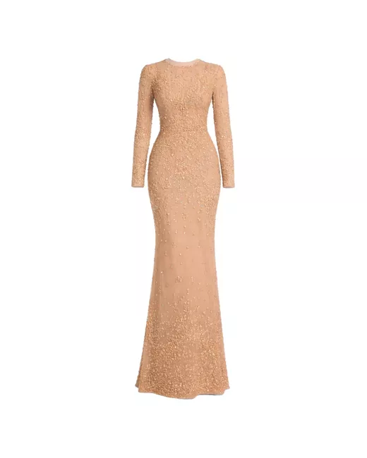 Elie Saab sequin-embellished maxi dress in Pink | Stylemi
