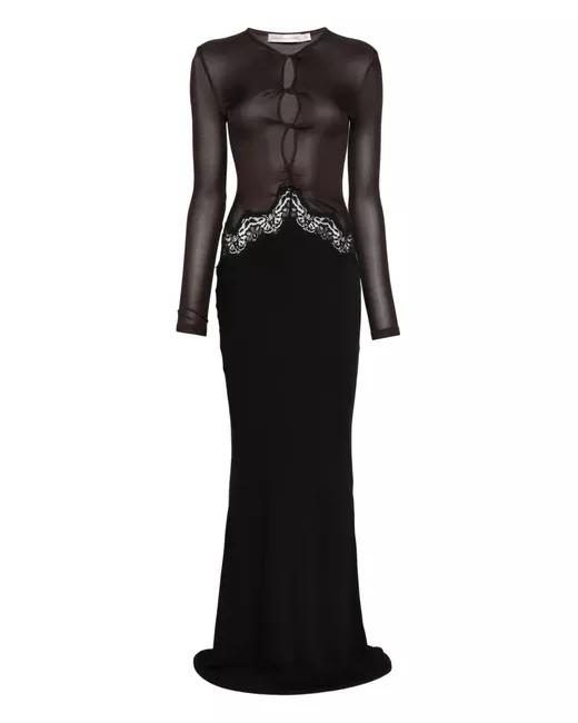 green emerald velvet dress Christopher Esber