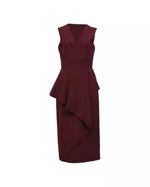 Totme Peplum midi dress in Red | Stylemi