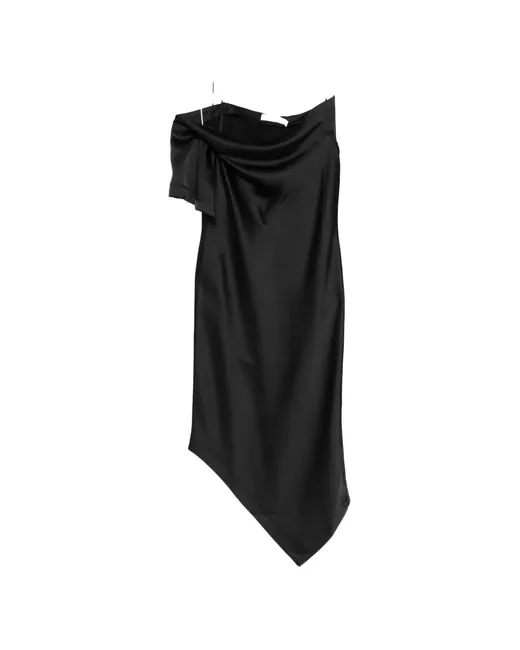 knee length dresses for ladies Iro | Navae Asymmetrical Leather Dress