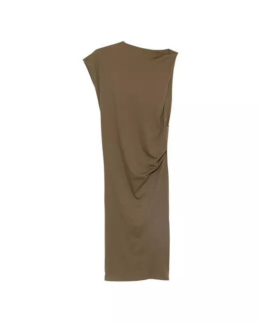Jacquemus asymmetric midi dress in Black | Stylemi