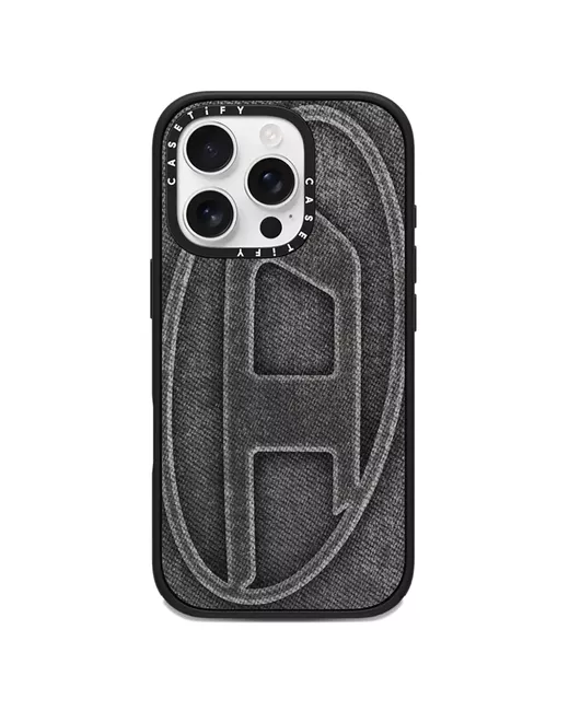 Diesel x CASETiFY denim-effect iPhone 17 Pro case in Black | Stylemi
