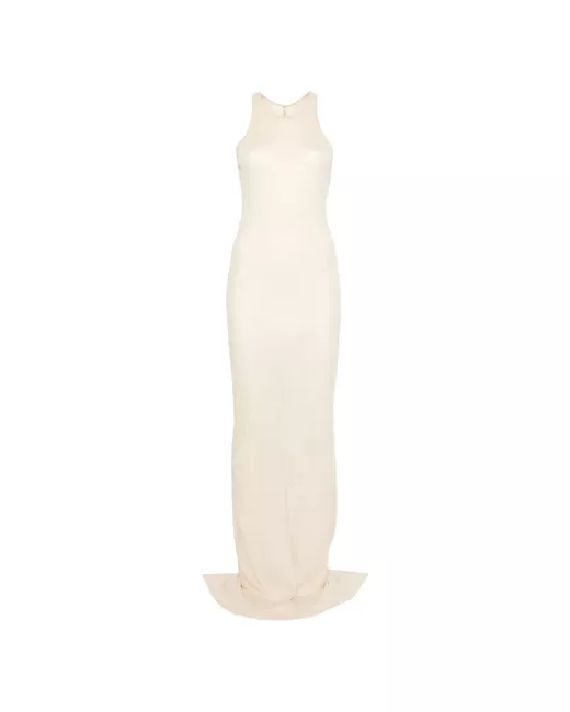 strapless open back dress V-Cut Ribbed Viscose Blend Straight Cut Midi Dress main image 1