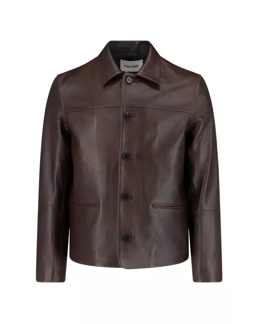 Tonywack Aviator Goat Leather Jacket in Brown | Stylemi