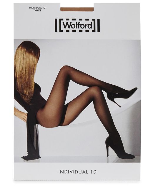 Wolford Semi-transparante panty, model INDIVIDUAL 12 STAY-HIP' in zwart