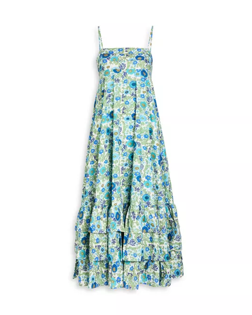 Alemais embroidered midi dress in White | Stylemi