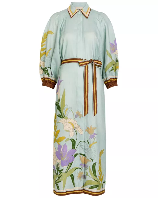 Alemais embroidered midi dress in White