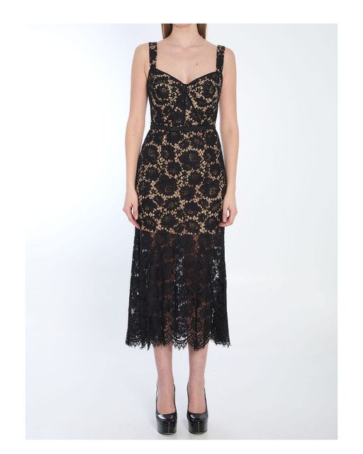 chinese dress ladies Self-Portrait - Black Lace Ruffle Maxi Dress main image 1