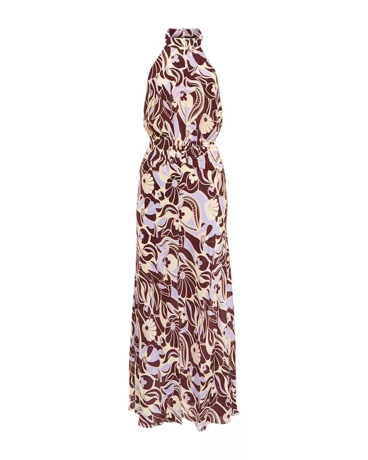 halter cocktail dresses for women Ever-Pretty Amber Bloom Print Floral High Low Midi Dress for Summer Wedding Guests
