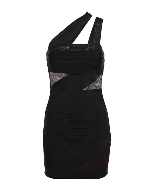 open lace back dress One Shoulder Mini Dress With Bow | David Koma main image 1