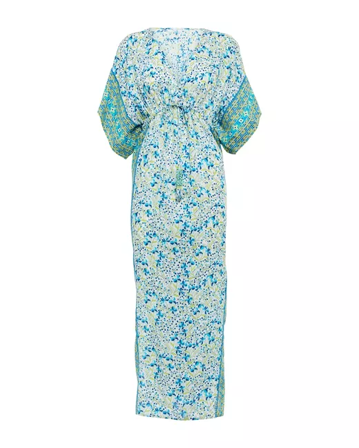 Poupette St Barth Carla beaded maxi dress in Brown | Stylemi